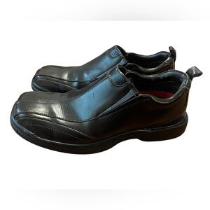 Sketchers Men's Dark Brown Leather Slip-On Shoes Sz 8.5